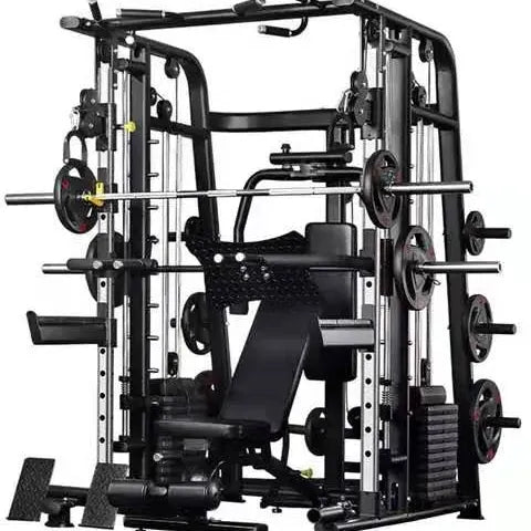 MULTI FUNCTIONAL SMITH MACHINE WITH BUTTERFLY CHEST,SQUAT RACK AND CABLE PULLEY SYSTEM