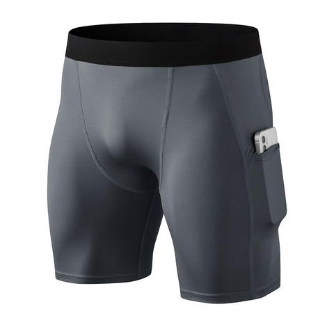 ATHLETIC COMPRESSION CYCLING BOXER WITH POCKET