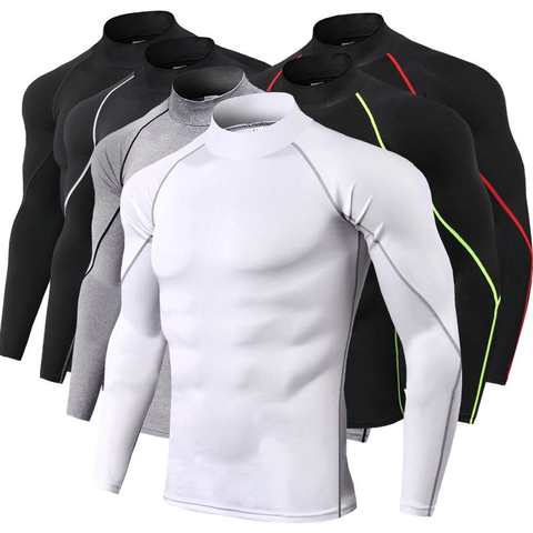 MEN LONG SLEEVES POLYESTER GYM SHIRT